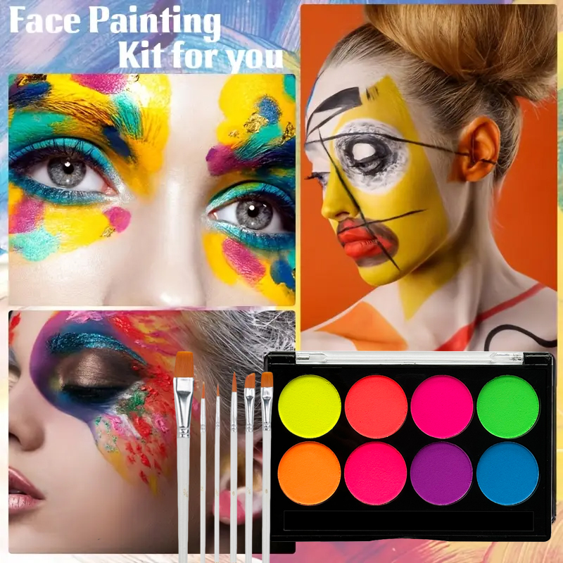 8 Color Water Face Paint Kit F - Cosplay Prop Paint review and price
