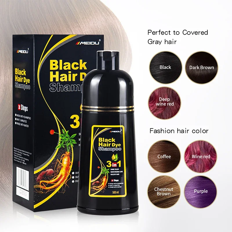 Black Hair Dye Shampoo 3 In 1  - Hair Spray Color review and price